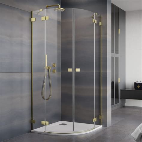 Radaway Essenza Pro Pdd Shower Enclosure Brushed Gold Bathroom