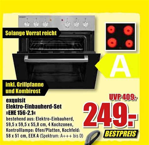 Exquisit Elektro Einbauherd Set Ehe 156 2 1« Angebot Bei B1 Discount