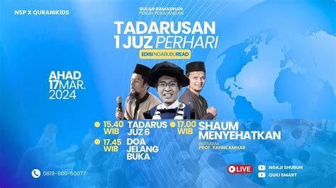 Tadarus Juz Taushiyah Bersama Prof Fahmi Amhar Ngajialquran Youtube