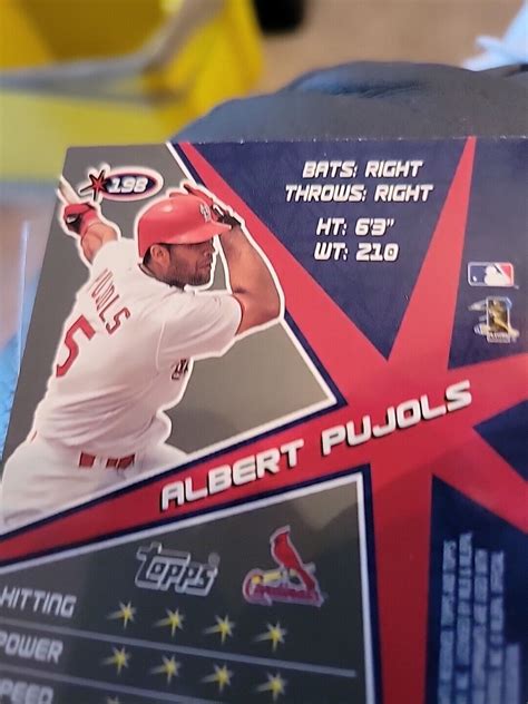 Topps Stars Albert Pujols Rookie Card Cardinals Rc Ebay