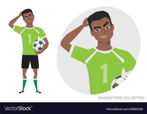 Black African American Football Player Royalty Free Vector