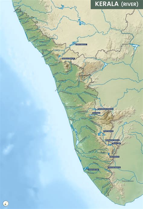 Kerala River Map - UPSC