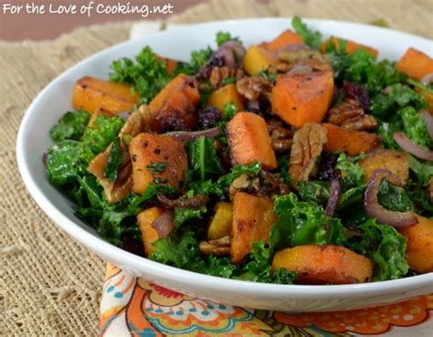 Kale Sauté With Roasted Butternut Squash Dried Cranberries And Pecans For The Love Of Cooking