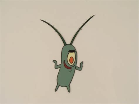 Production Original Spongebob Cel Plankton Evil Art