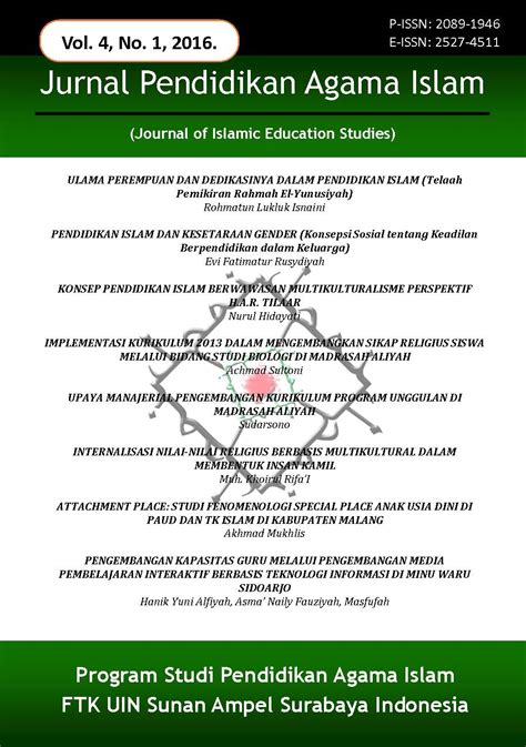 Contoh Jurnal Ilmiah Pendidikan Agama Islam Contoh Jurnal Ilmiah