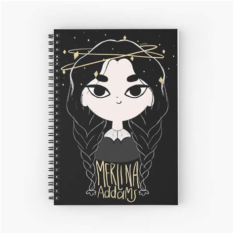 Cuaderno De Espiral Merlina Mi Rcoles Addams Lindo Dibujo De