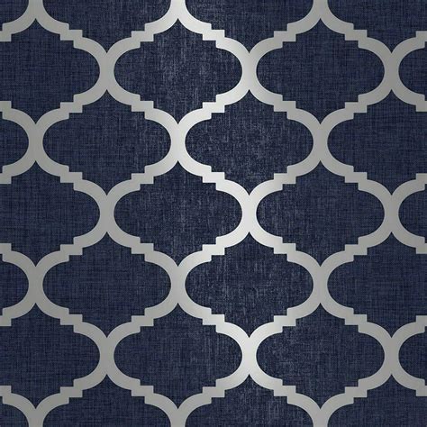 Navy Blue Geometric Wallpaper