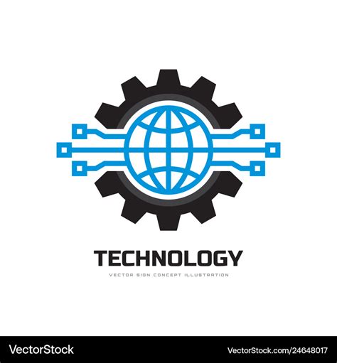 Technology Concept Business Logo Template Vector Image