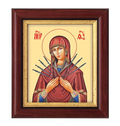 Икона именная "Семистрельная Божья Матерь"