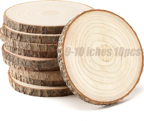 Amazon 5 Pack Round Rustic Woods Slices 7 9 Unfinished Wood