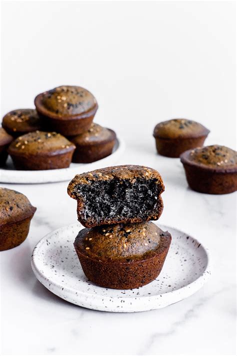 Black Sesame Mochi Muffins One Happy Bite