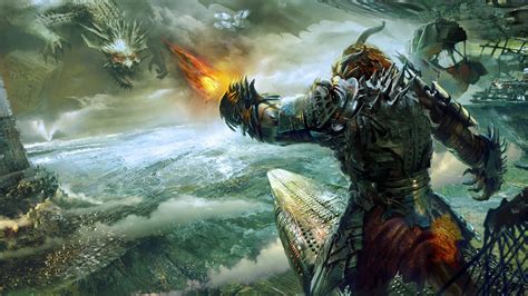 Epic Dragon Warrior 4K Ultra HD Guild Wars 2 Wallpaper