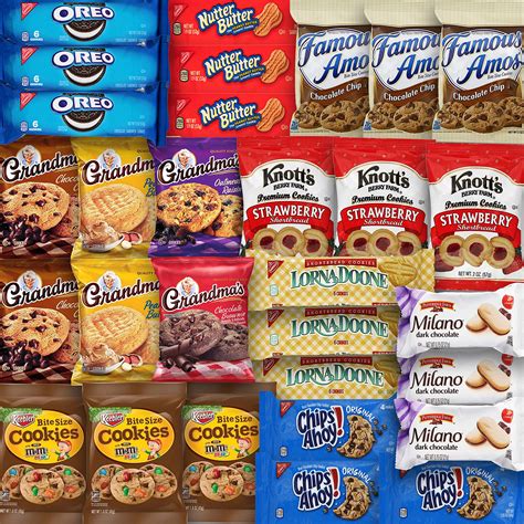 Cookies Variety Pack Assortment Sampler Individually Wrapped Cookies Bulk Care Package (30 Count ...