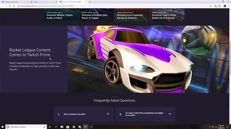 Rocket League How To Get Twitch Prime Drops YouTube