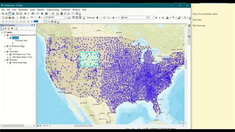 Arcmap Arcgis Clip Data And Basemap Youtube