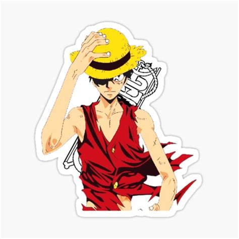 Luffy One Piece Sticker By Tyshawnwolf Redbubble