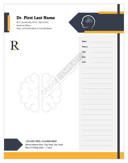 8 Free Doctor Prescription Pad Templates In Ms Word