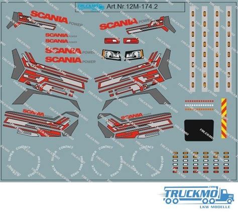 TRUCKMO Decal Scania S And R 2016 12M 174 TRUCKMO Truck Models Your