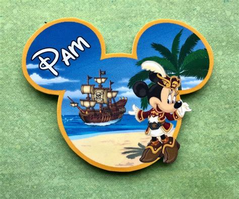 NEW Size Disney Cruise Door Magnet Pirate Minnie Magnet - Etsy