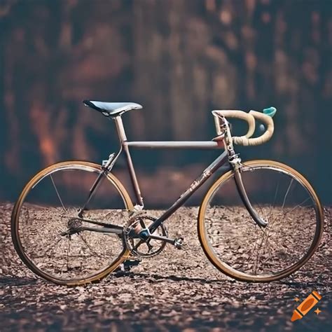 Vintage Steel Road Bike On An Italian Gravel Road On Craiyon