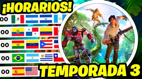 CUANDO INICIA LA NUEVA TEMPORADA DE FORTNITE HORARIOS FORTNITE