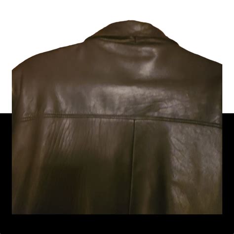 Mens Black Leather Coat XL Preswick And Moore Gem