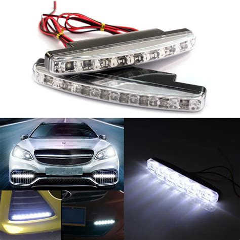 Aliexpress Buy 1PC 12V 8W 8LED Daytime Running Light Waterproof