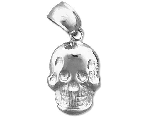 925 Sterling Silver Skull Charm