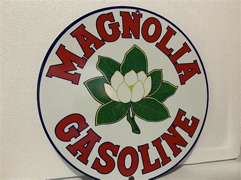 Magnolia Gasoline Vintage Style Sign Etsy