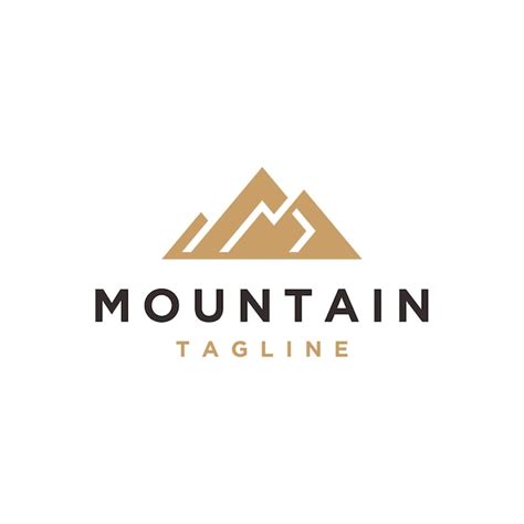 Premium Vector Simple Mountain Logo Design Template