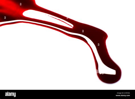 Dripping Blood On A White Background Stock Photo Alamy