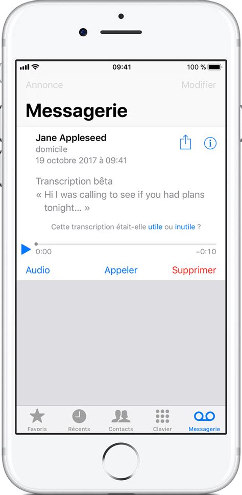 Sauvegarde Des Messages Vocaux Visuels Sur Votre Iphone Assistance Apple