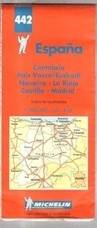 Michelin Spain Northern Map Cantabria Pais Vasco Euskadi Navarra LA