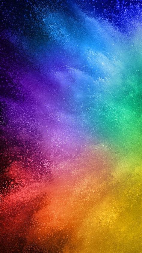 Download Rainbow Colored Paint On A Black Background Wallpaper | Wallpapers.com