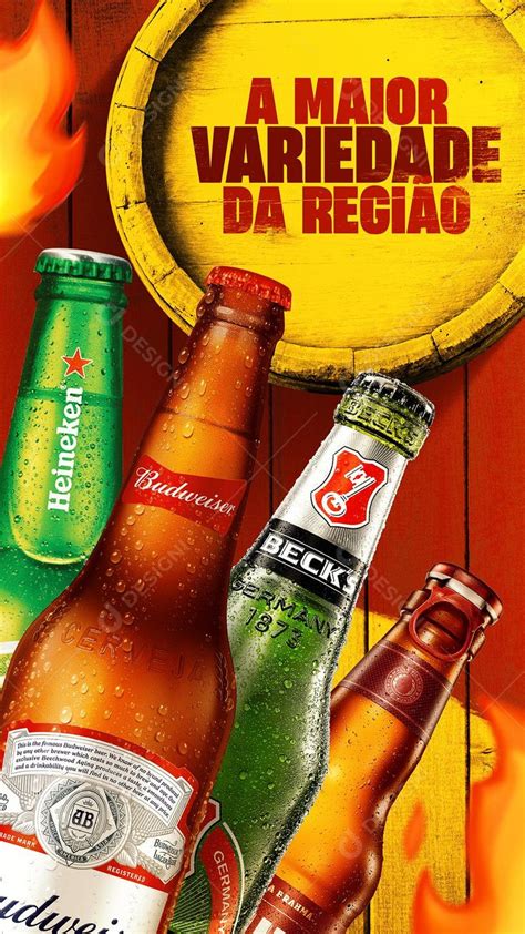 A Maior Variedade Da Região Cervejas Bar Social Media PSD Editável