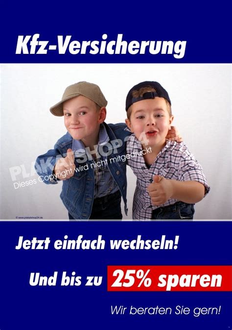 Werbeplakat F R Kfz Versicherung