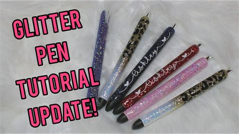 Epoxy Glitter Pen Tutorial Part Update New Tips Tricks Leopard