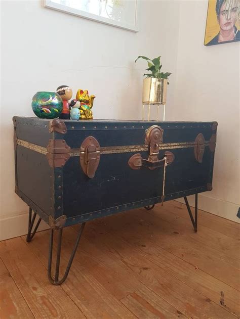 Sold Message For Commissions Vintage Upcycled Trunk Coffee Table End