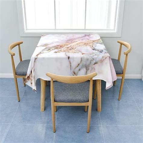 Nappe Carr E Anti Tache Nappe En Marbre Noir Et Blanc D Imperm Able