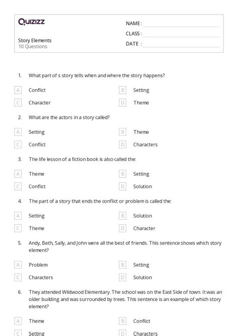 50 Analyzing Story Structure Worksheets For 2nd Grade On Quizizz