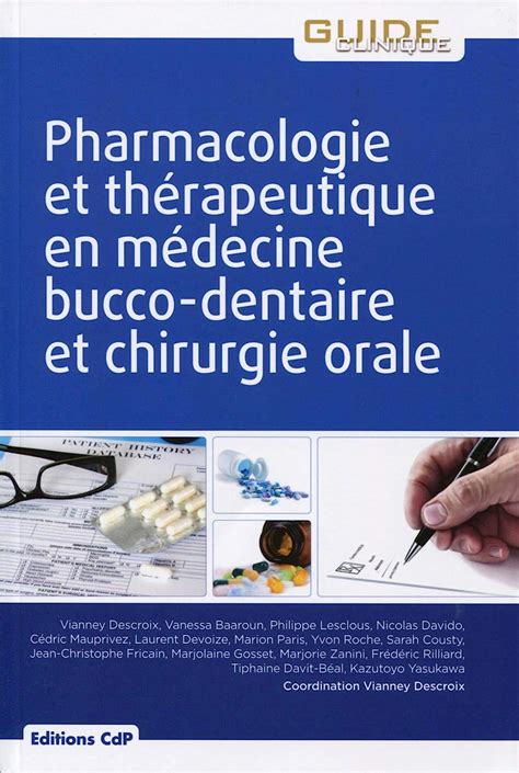 Amazon fr Pharmacologie et thérapeutique en médecine bucco dentaire