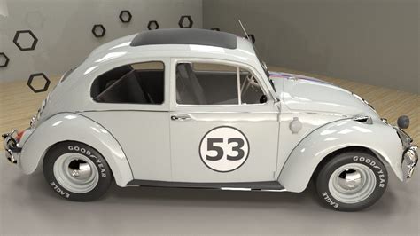 VW Beetle Herbie 1963 3D Model CGTrader