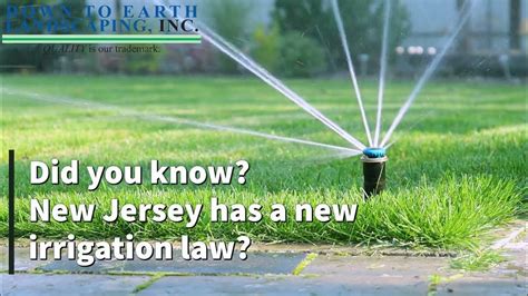 New Jersey Irrigation Law Effective 1 18 23 Youtube