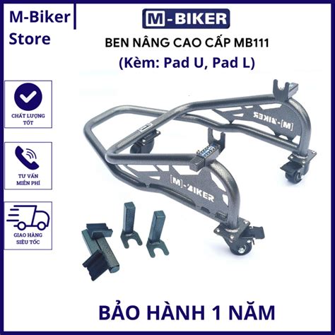 CHÍNH HÃNG Ben nâng xe máy Moto di chuyển cao cấp Mb kèm Pad U Pad L cho Sport Naked