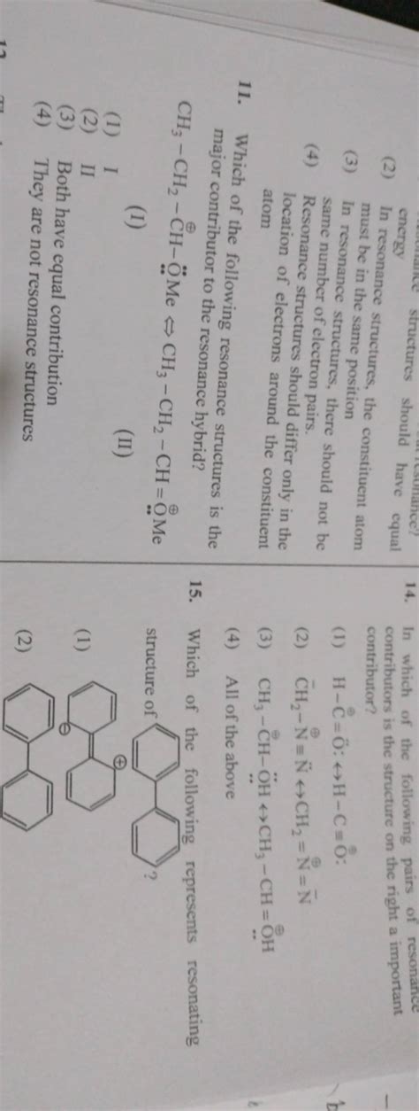 Which Of The Following Represents Resonating Structure Of C1ccc C2ccccc2