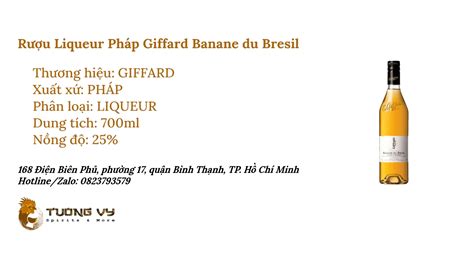 Rượu Liqueur Pháp Giffard Banane du Bresil