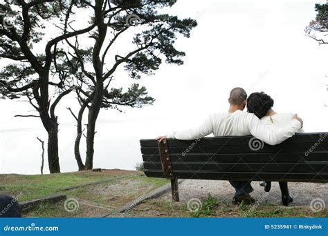 Lovers On Bench Stock Image Image 5235941