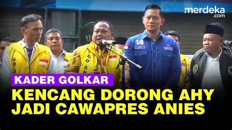 Kader Golkar Desak Koalisi Perubahan Pasangkan Ahy Jadi Cawapres Anies