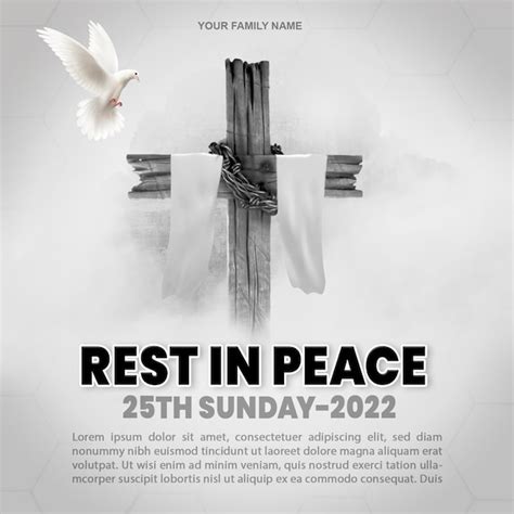 Premium Psd Rest In Peace Rip Poster Design Template