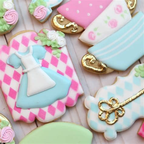 Stella's Alice In ONEderland First Birthday Party Iced Sugar Cookies ...